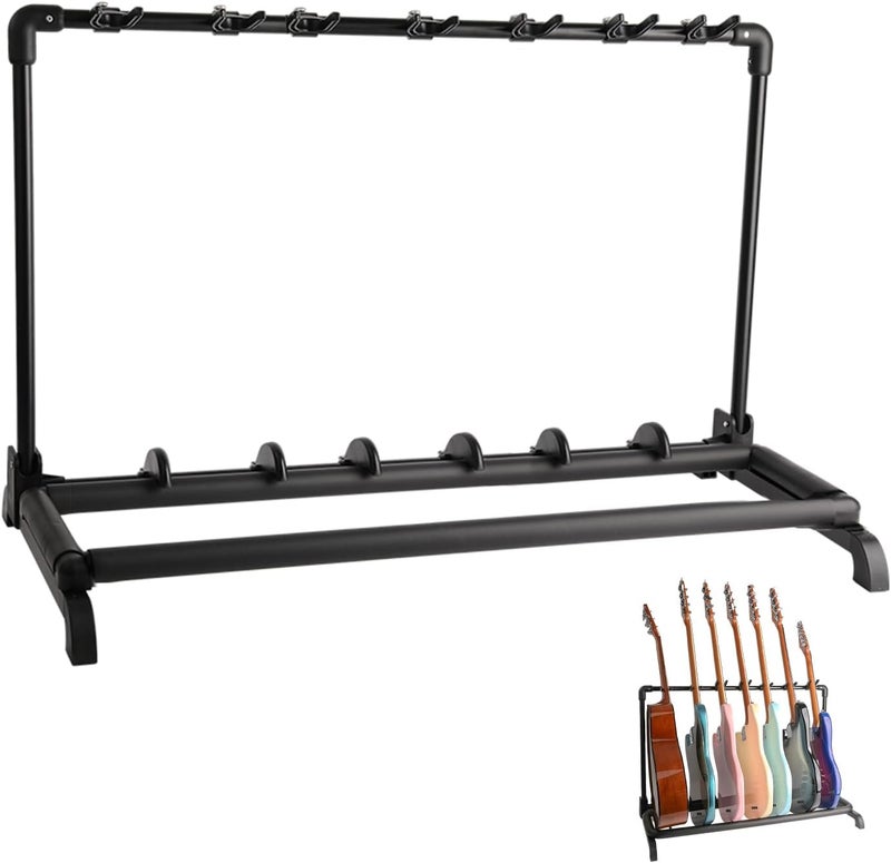 GHOSTFIRE 7 Multi-Guitar Stand Folding Display Rack Black Guitar Display Holder Fit Guitar/Bass/Acoustic (GHS-7) - Image 1